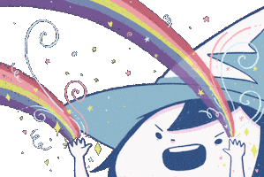 Graphic Novel Rainbow Sticker