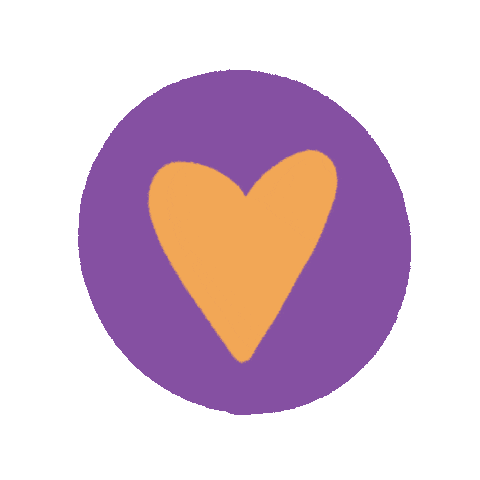 Heart Orange Sticker