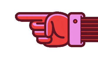 Hand Pointing Sticker