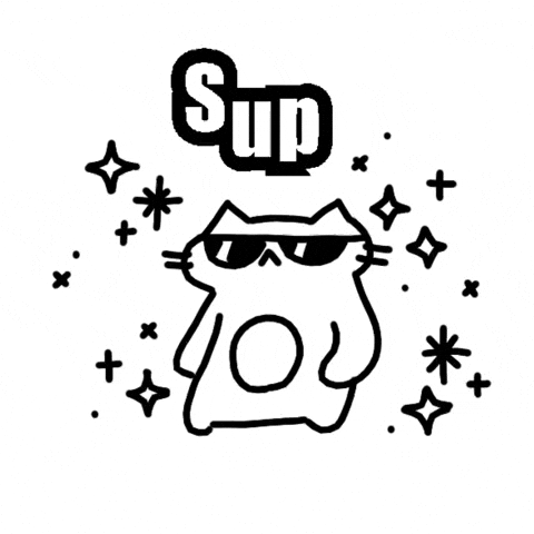 Cool Cat Hello GIF