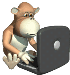 3D Monkey Sticker