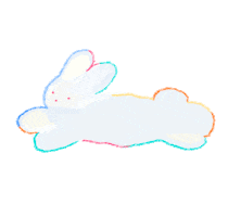 onnatnicha run running rabbit sprinkleoncake Sticker