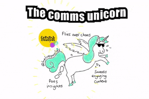CommsCreatives unicorn content public relations communications GIF