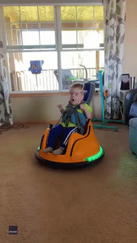 'We Could Not Be More Proud': Brave Little Boy Surmounts Challenges to Enjoy Bumper Car