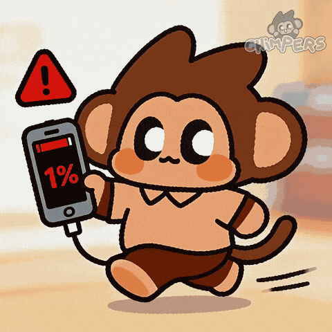Phone Charging GIF by Chimpers