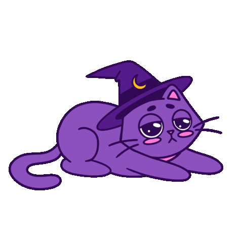 Tired Monday Sticker by Spooks The Cat