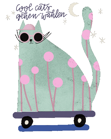 Cool Cat Skateboard Sticker