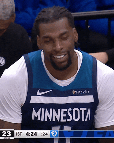 Nba Smile GIF by Minnesota Timberwolves
