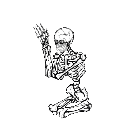 Skull Pray Sticker