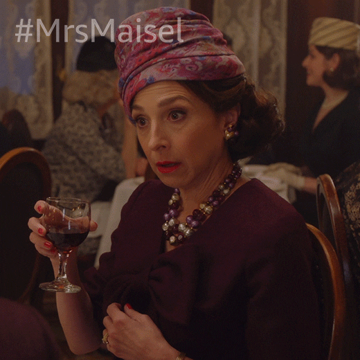 Marin Hinkle Wine GIF by The Marvelous Mrs. Maisel