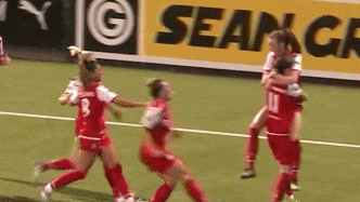 Celebrate Group Hug GIF by Cliftonville Football Club