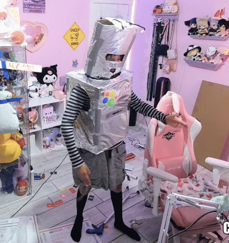 Robot Streamer GIF