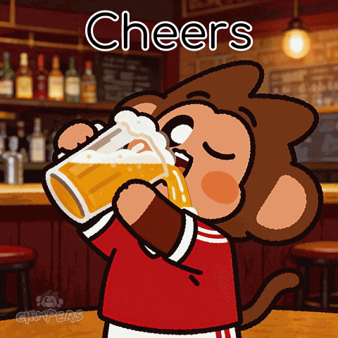 Drunk Happy Hour GIF by Chimpers