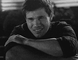 black and white crying GIF