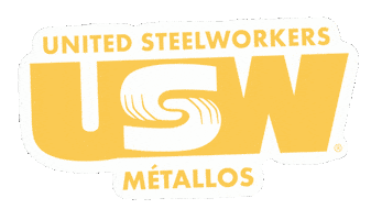 White And Blue Union Sticker by United Steelworkers - Syndicat des Métallos