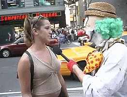 inappropriate clown GIF