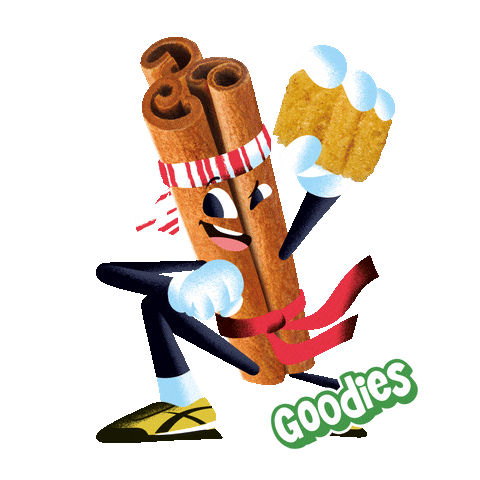 Karate Cinnamon Sticker by Goodies Kids Snacks