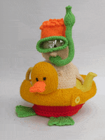Rubber Duck Swimming GIF by TeaCosyFolk
