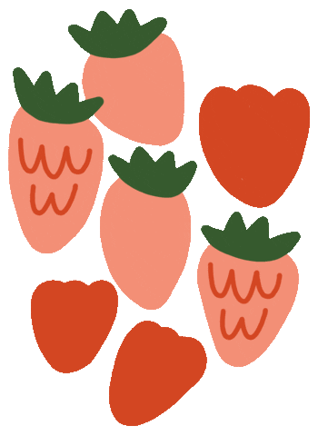 Summer Strawberries Sticker