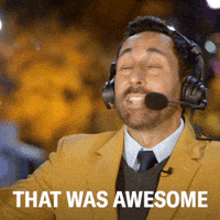 Happy Joe Tessitore GIF by ABC Network Happy Joe Tessitore GIF by ABC Network