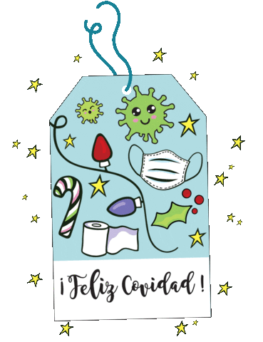 Feliz Navidad Tag Sticker by Ex-Voto Design / Leslie Saiz