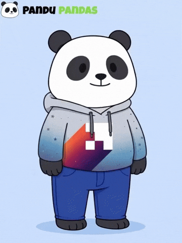 Panda Hello GIF by Pandu Pandas