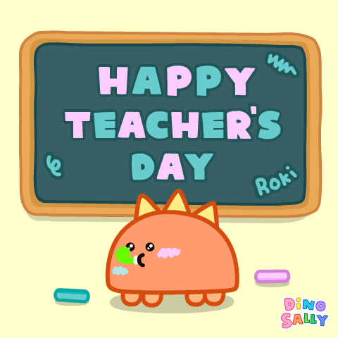 Happy Teachers Day GIF by DINOSALLY