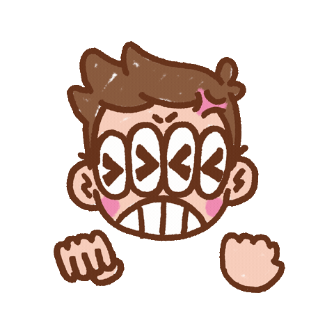 Angry Fight Sticker