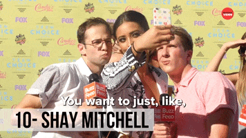 Shay Mitchell Selfie GIF by BuzzFeed
