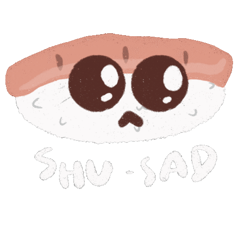 Sad Illustration Sticker
