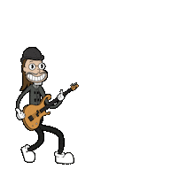 Bass Guitar Sticker by jbianart
