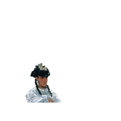 Sitting Sticker by Monet's Garden: The Immersive Experience