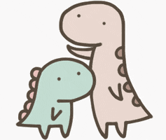 KSasara6 cute dinosaurs よしよし 恐竜のいる毎日 GIF
