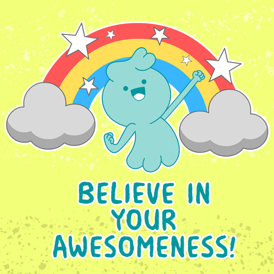 Happy Believe In Yourself GIF by Positively Ghostly - Find & Share on GIPHY