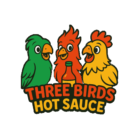 Three Birds Hot Sauce Sticker