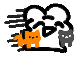 Cat Hug Sticker by Annafish