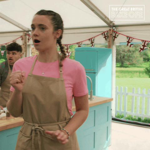 Look Shock GIF by The Great British Bake Off