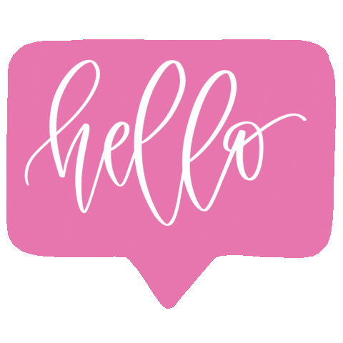Lettering Hello Sticker by Lili and Bella