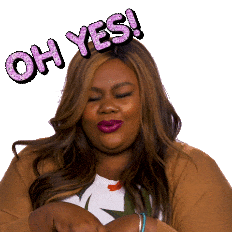 happy yes please Sticker by NETFLIX
