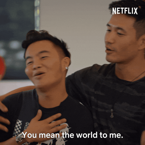 you honestly mean the world to me gif