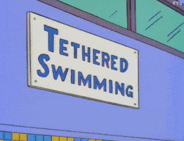 the simpsons swimming GIF