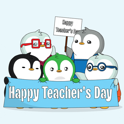 Teachers Day Thank You GIF by Pudgy Penguins