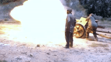 mightyteam fire canon artillery mortar GIF