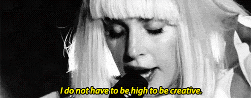 flying lady gaga GIF
