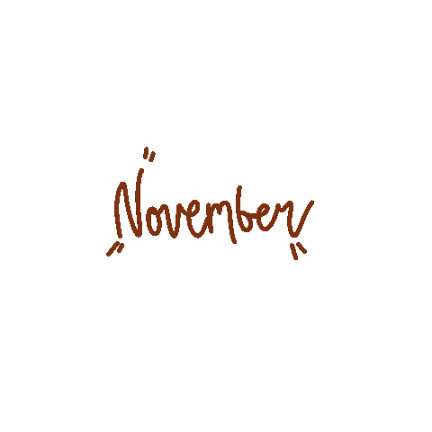 Autumn November Sticker