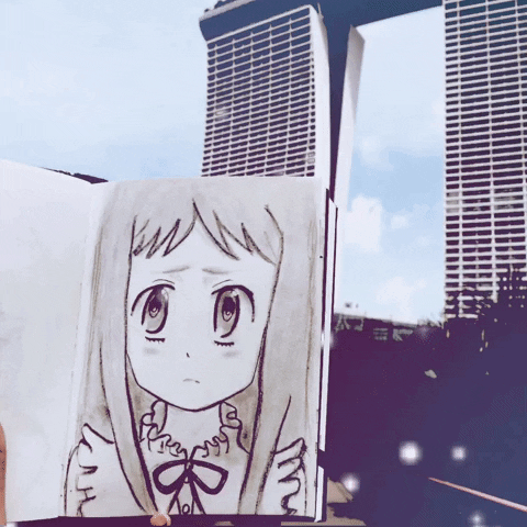 lurasigg anime girl drawing manga GIF