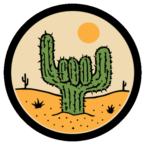 Cactus Desert Sticker by Howler Brothers