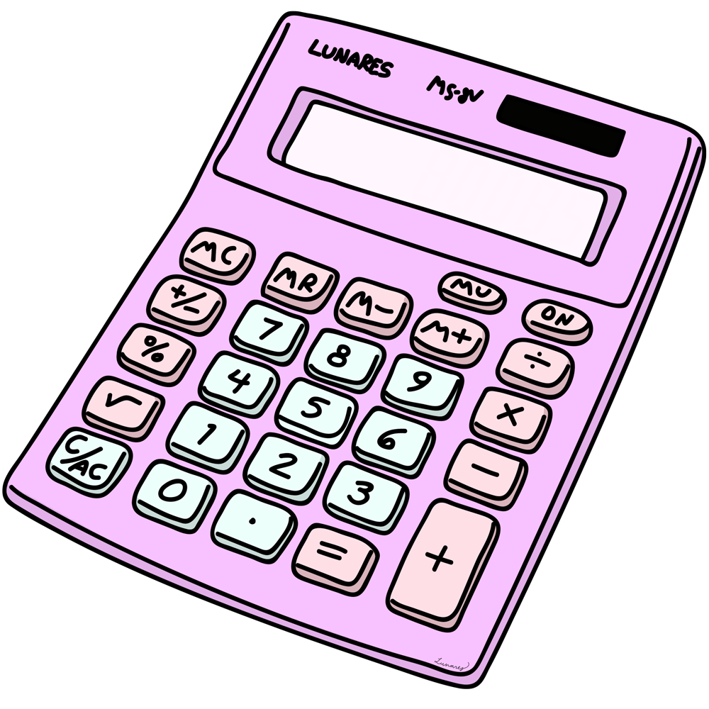 Math Calculator Sticker by Lunares for iOS & Android | GIPHY