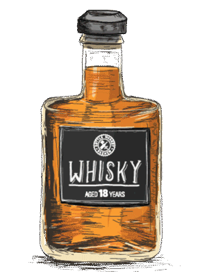 Cheers Whiskey Sticker by BOTTLE MARKET