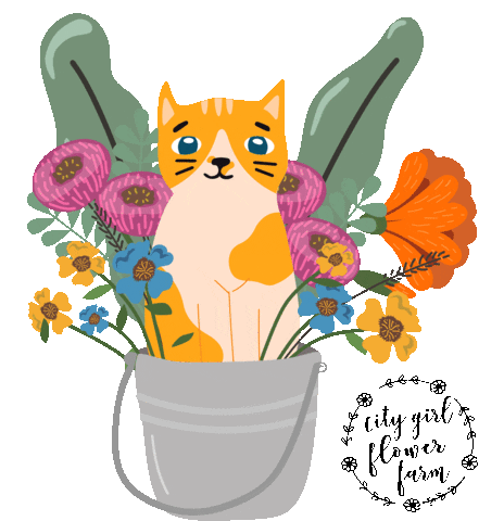 City Girl Flower Farm Sticker